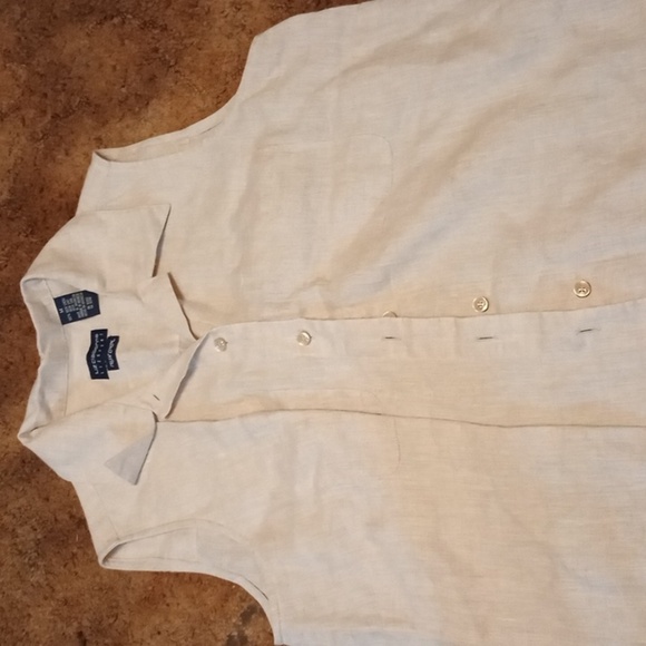 Liz Claiborne Cream Casual Button Down Shirt - Picture 4 of 8